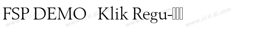 FSP DEMO   Klik Regu字体转换